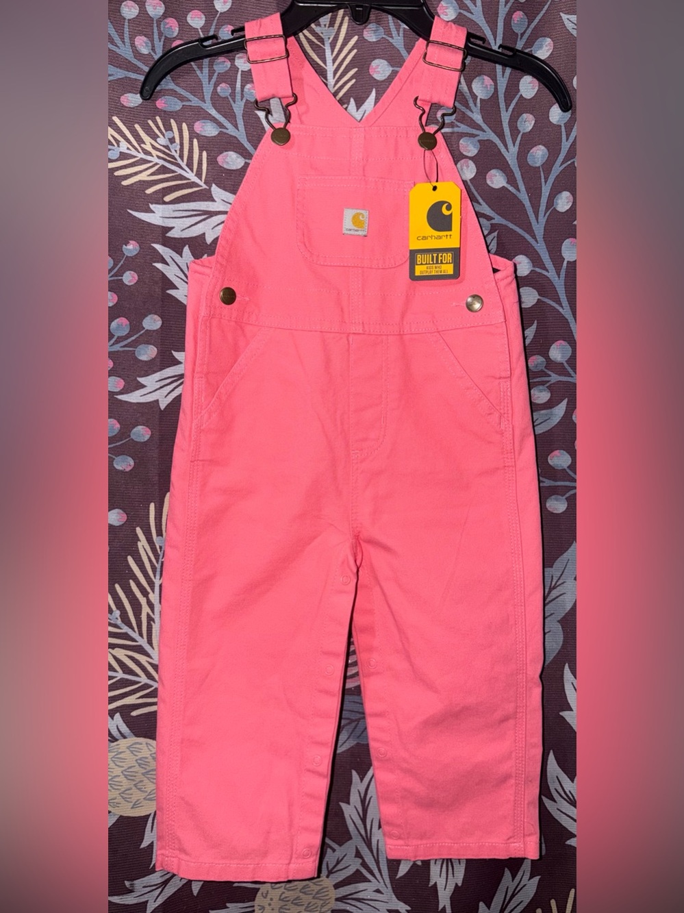 Carhartt Pink Kids Utility Overalls